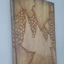 Woodburned Wine Stained Vinyard with Vintage Wine Opener