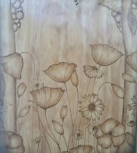 Woodburned Wine Stained Vinyard with Vintage Wine Opener