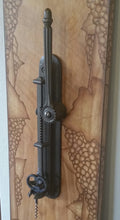 Woodburned Wine Stained Vinyard with Vintage Wine Opener