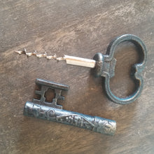 Woodburned Wine Stained Vinyard with Vintage Wine Opener