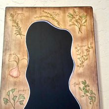 Herbal Apothecary Woodburned Kitchen Chalkboard