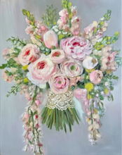 Custom Wedding Bouquet Oil Painting