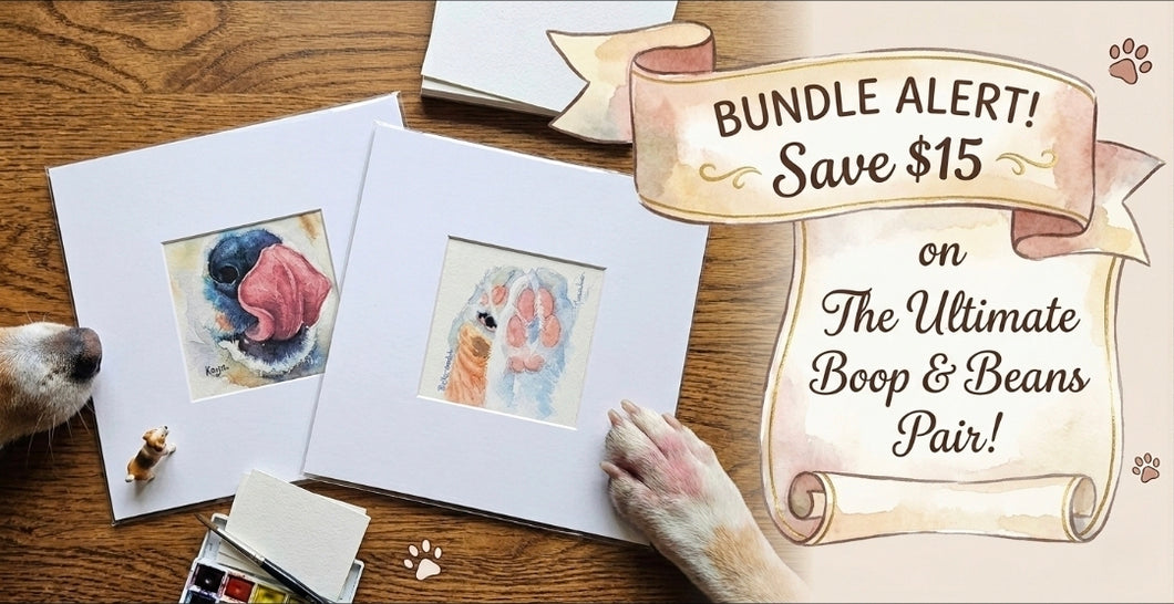 Boops and Beans Bundle (2 paintings)