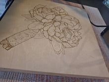 Custom Wedding Bouquet Pyrography (woodburning)