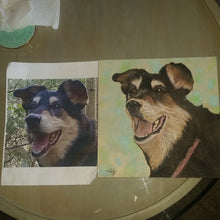 Woodburned and Watercolor Custom Pet Portrait