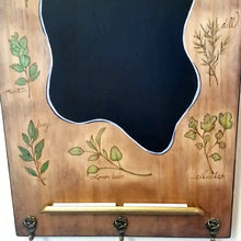Herbal Apothecary Woodburned Kitchen Chalkboard