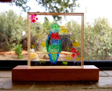 Plexiglass Hand Painted Hummingbird Window Display