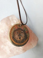 Wolf with Zen Circle Talisman Necklace