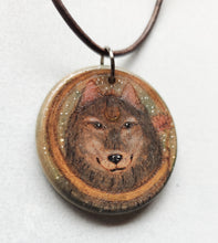 Wolf with Zen Circle Talisman Necklace