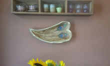 Peacock Feather Heart Shaped Woodburned Bowl