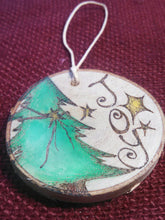 Christmas Tree Joy Woodburned Ornament