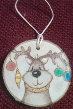 Reindeer Woodburned Ornament